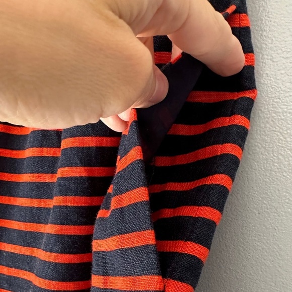 J.Crew Factory Navy/Red Striped Mini Skirt - Picture 3 of 4